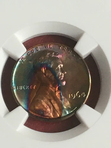 1964 1C NGC UNC DETAILS ALTERED COLOR 