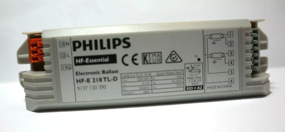Philips HF E218 TL D 220 240V Electronic Ballast 2x18W HF Essential for TL5