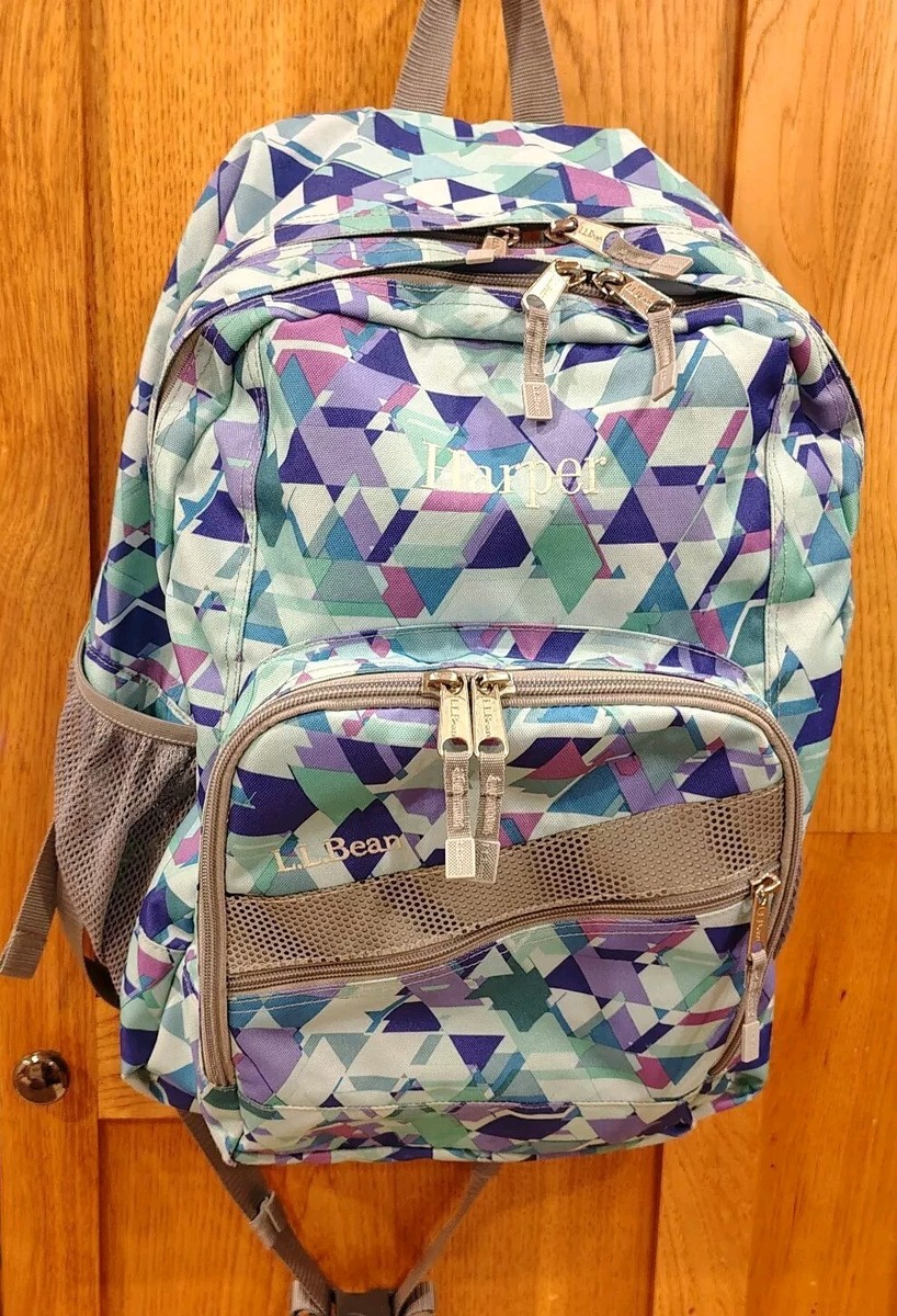 Deluxe Book Pack Big Geometric Blue Teal Harper Embroidered 32L,  B36