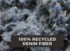 CARDED DENIM FIBER | UPCYCLED COTTON DENIM FIBER | RECYCLED DENIM SHODDY FIBER