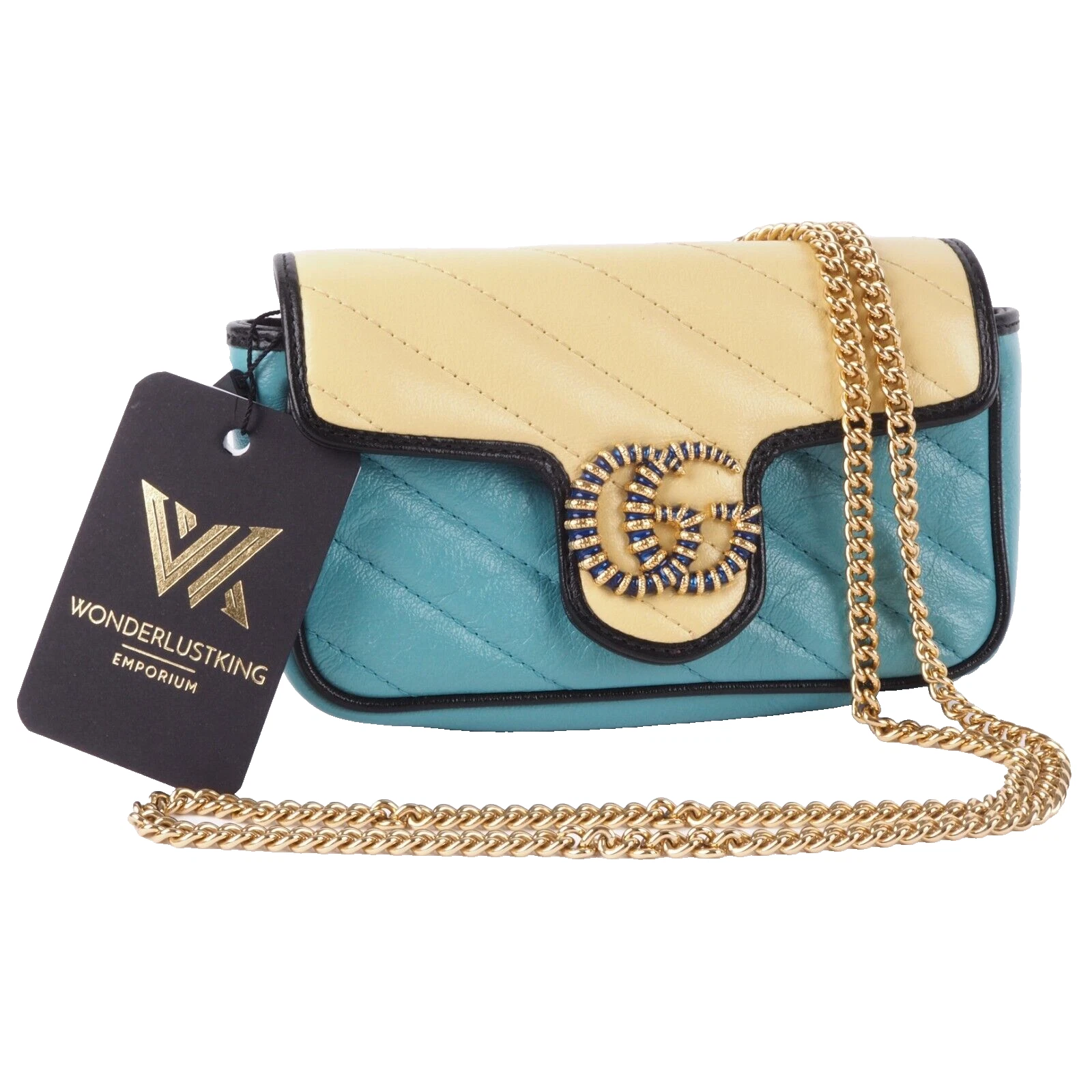 GUCCI Marmont Mini Limited pièce de collection multicolore sac à bandoulière op :