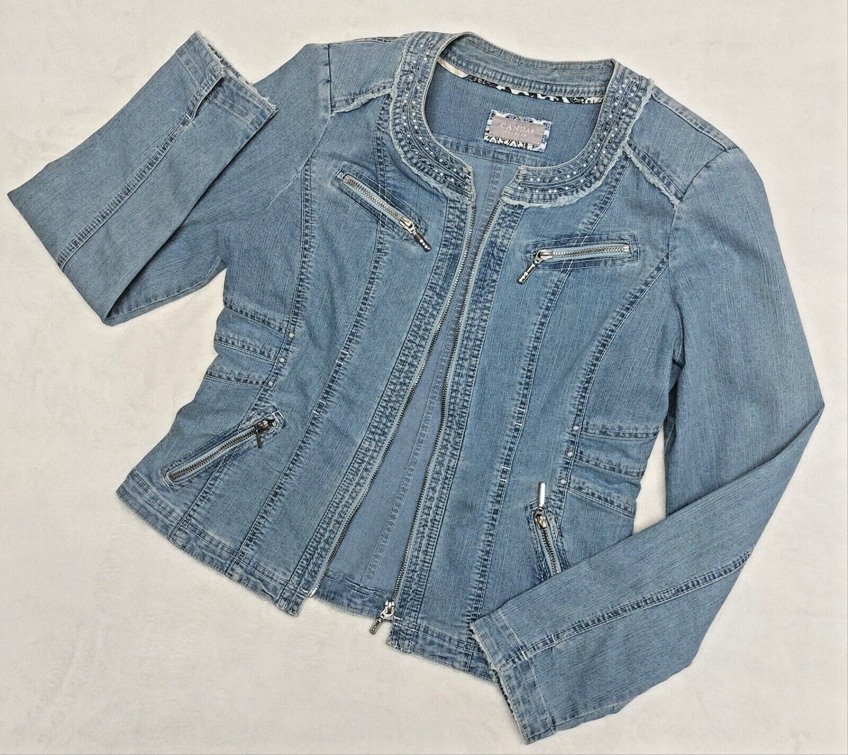 Premium Vintage Denim Front Jacket Women&#039;s Eu 38 US) | eBay