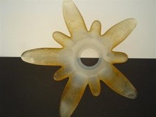 RARE Tulipe sablée ambrée & opalescente Art Déco : Sabino, Etling, Verlys