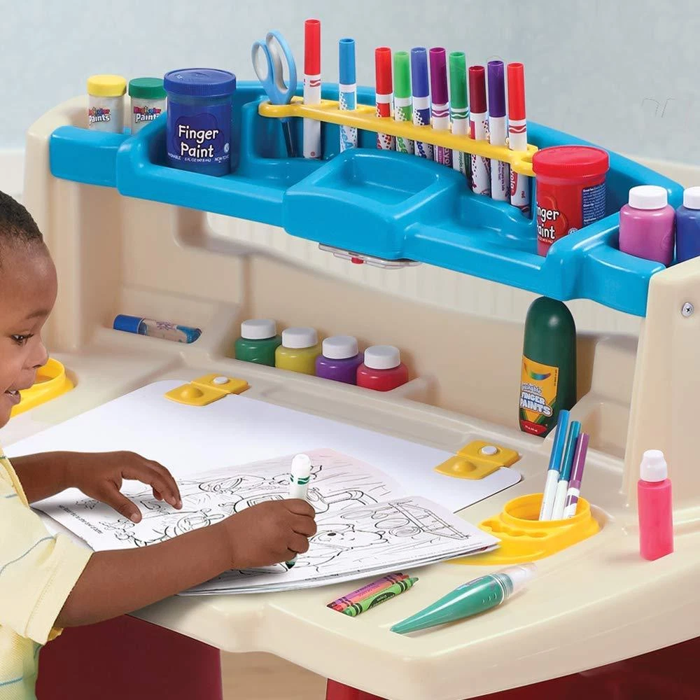 Kids Art Desk Toddler Creative Learning Little Drafting Table