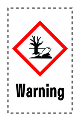 100x GHS Aufkleber Umweltgefährdend Warning PE-Plastik Gefahrensymbol