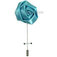 New in box Men's Suit chest brooch Blue flower lapel pin formal wedding prom