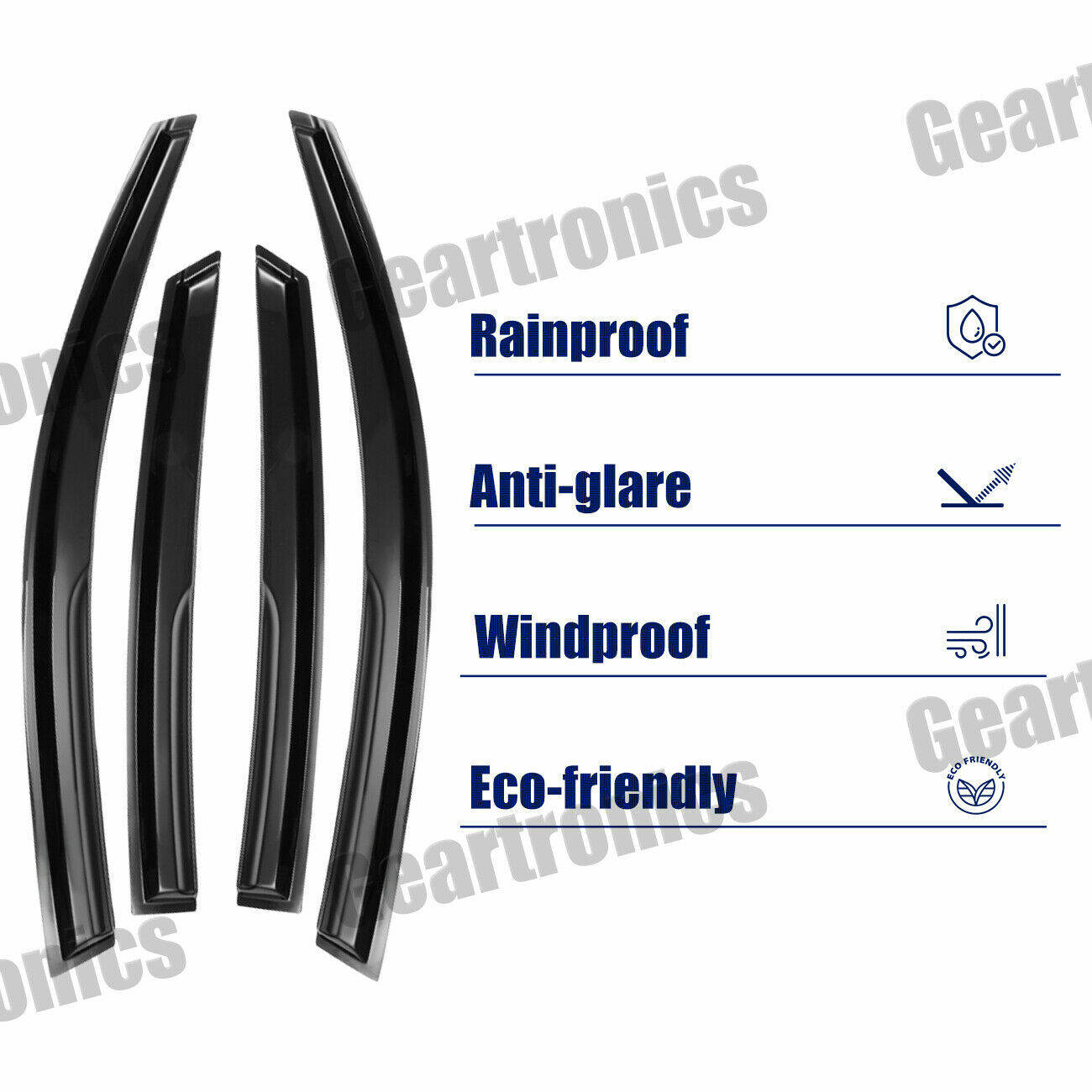 For 20162020 Honda Civic JDM 3D Wavy Mugen Style Window Vent Visors