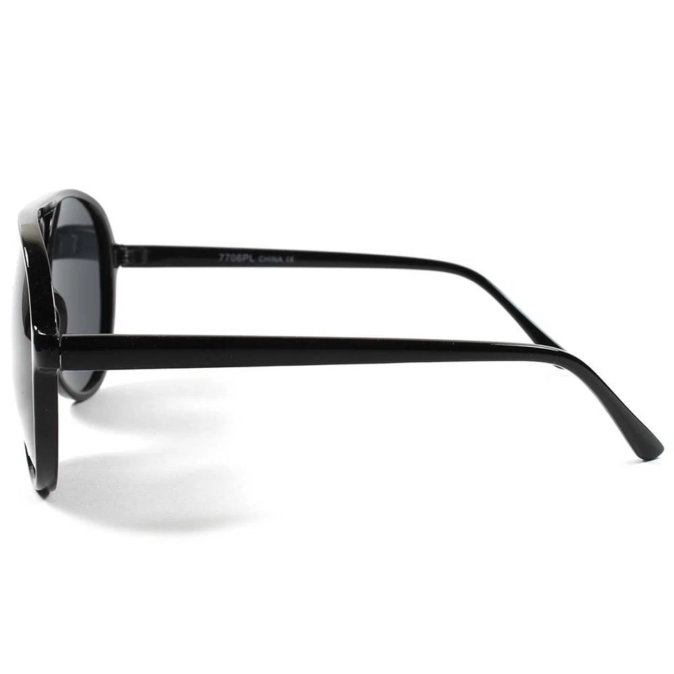 Gafas de sol polarizadas negras vintage retro de los años 80 de gran tamaño antideslumbrante para hombre y mujer Foto 3 de 4