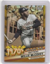 2020 Topps Series 2 Willie McCovey Decades Best Chrome '70s Gold Insert Card /50