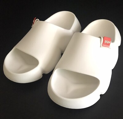 STZY Enok Cloud Slides Mens Sz-10 White Super Chunky Comfy SlipOn Foam Sandal