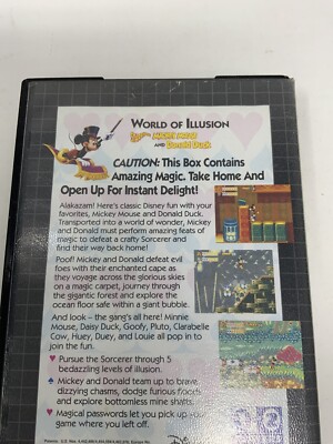 Jeu vidéo - SEGA - World of Illusion - Plateforme - En boîte - Consoles rétro - Jeux vidéo