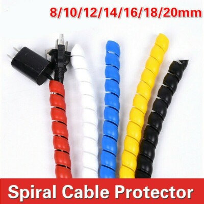 5M Spiral Kabel Draht Schutz Wickel Ärmel Line Tagebuch Rohr Abdeckung