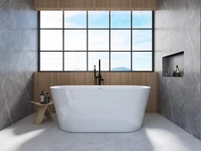 67'' Acrylic Freestanding Bathtub Deep Soaking Tub