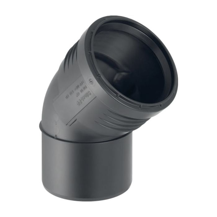 Geberit Silent PP Bogen 390222141 DN 50, 45°, оптимальный диаметр
