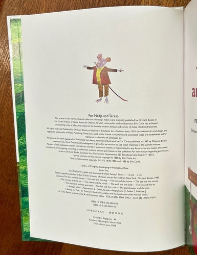 Eric Carle Rabbit & the Turtle Signed First Edition Aesop’s Fables Retold - Picture 4 of 7