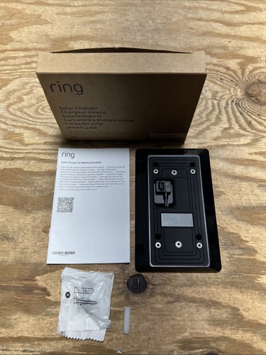 Solar Charger for Ring Battery Doorbell - Black