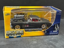 Jada Bigtime Muscle 1957 Chevy Corvette 124 Black Wred Interior New Open Box