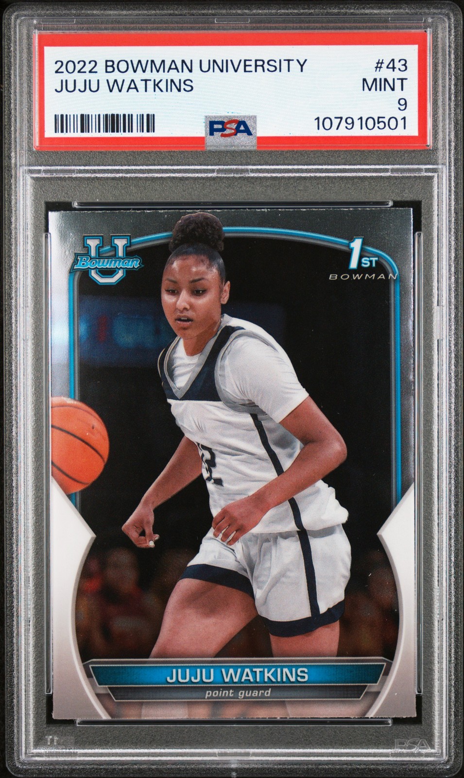 2022 BOWMAN CHROME UNIVERSITY #43 JUJU WATKINS PSA 9