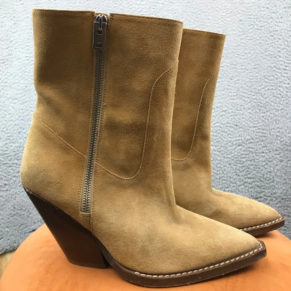 Botas al tobillo IRO Paris para mujer de gamuza de cuero vaquero occidental punta en punta 38 Foto 4 de 4