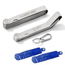 2PS Stainless Steel Feeler Gauge Set, 32 Blades Feeler Gauge  16 Blades Offset