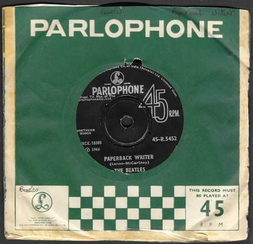1966  The BEATLES 45 Paperback Writer / Rain PARLOPHONE R 5452