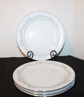 Crown Ming  Fine China Porcelain Floral Dinnerware:7.5'' Salad Dessert Plates x 4