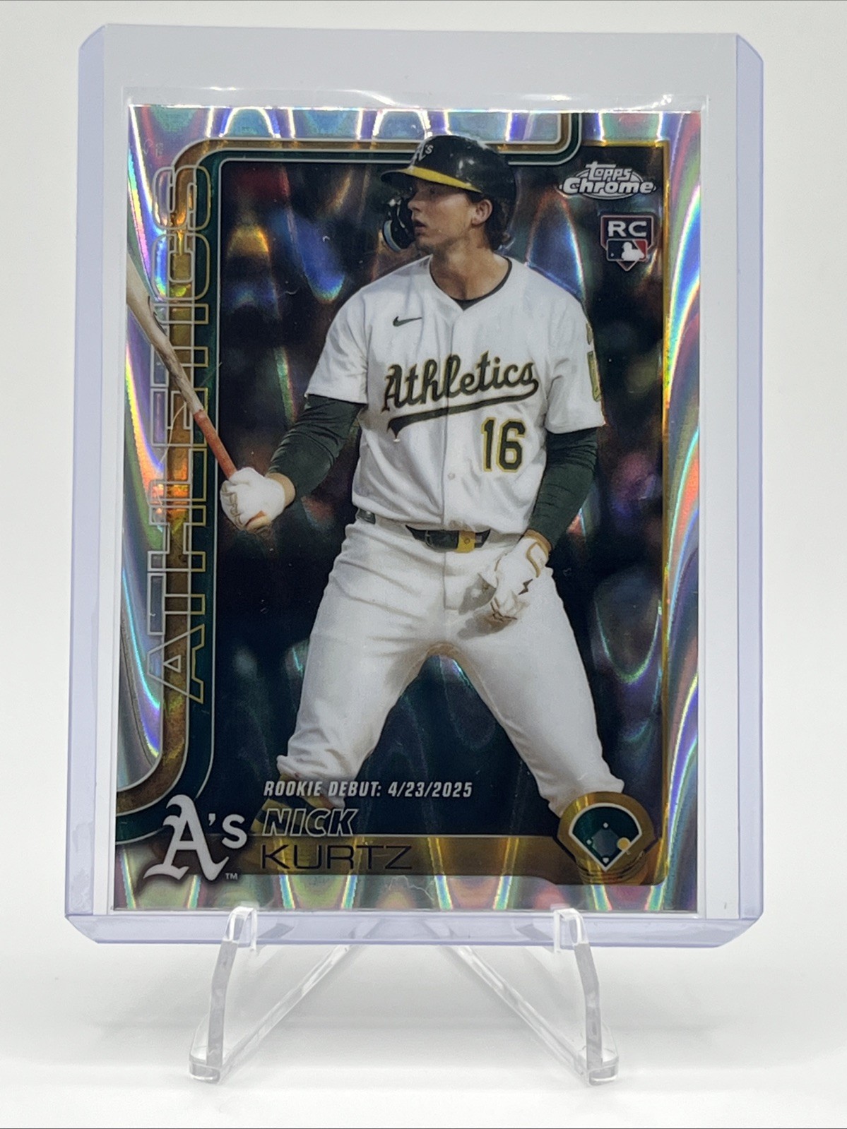 2025 Topps Chrome Update Series - Nick Kurtz #USC180 RayWave Refractor (RC)