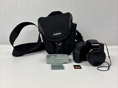 Canon PowerShot SX530 HS 16.0MP Digital SLR 50x Zoom PC2200 w/ Case 16gb Memory 