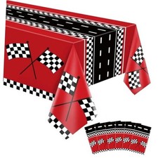 PCS Racing Car Tablecloths Car Birthday Party Supplies Road Table Large 6 Red