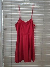 Fashion Nova Women's Spaghetti Strap Red Spandex Dress Size XL