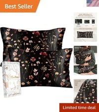 2 Pack Mulberry Silk Pillowcase for Hair and Skin - Standard Size 20 x 26 Inc...