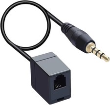 RJ9 to 3.5mm Telephone Adapter - Convert Headset black 3.5 adapter