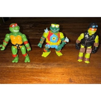 Lot of 3 Vintage Teenage Mutant Ninja Turtles Action Figures Playmates