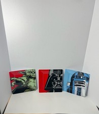 Star Wars Zak Designs Square Melamine Plates Set of 3 - Yoda, Darth Vader, R2-D2