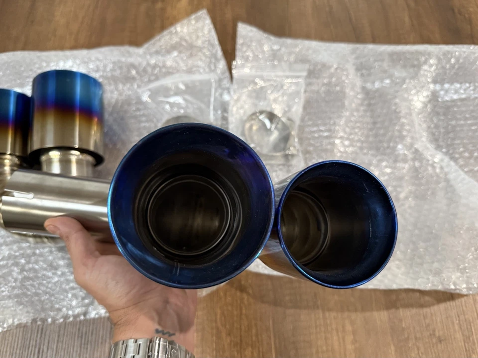 Tubos de derivación silenciador titanio punta cuádruple Top Speed Pro 1 Porsche 911 / 997 Carrera Foto 4 de 4