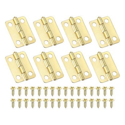 Small Piano Hinge 2.6'' x 0.6'', 4 Pack 180-Degree Jewelry Hinge, Gold