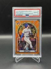 2023 Bowman Mega Box Brett Baty Rookie Insert Chrome Orange Refractor /25 PSA10