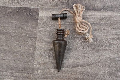 Vintage Eisen Miniatur Plumb Bob Sammlerstück Nivellierwerkzeug Bergung...