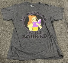Disney Belle Dark Gray Shirt "My Weekend Is All Booked" Women Size Medium