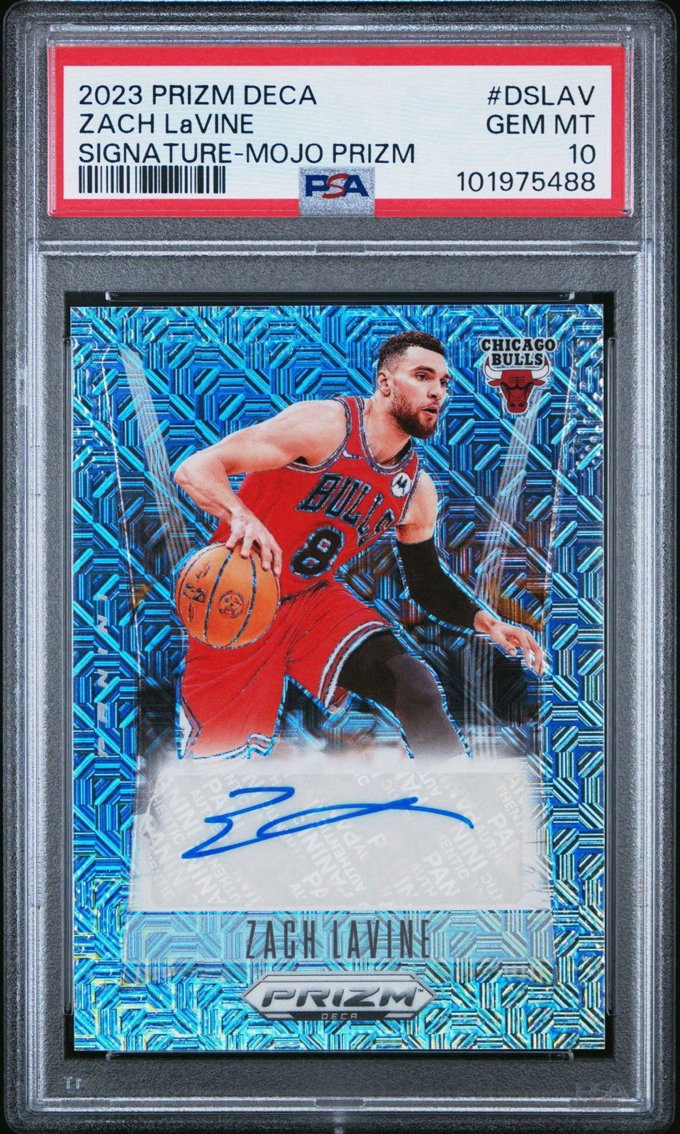 2023 Prizm Deca Zach Lavine Signatures  Mojo Prizm #04/25 #Bulls