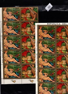 RN PARAGUAY MNH ART PAINTING MUSIC NUDE WOMEN