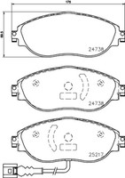 Hella Pagid Bremsbelagsatz Scheibenbremse 8DB 355 021-971 FüR VW Tiguan Audi AD1