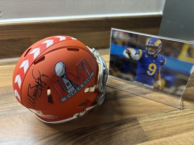 Matthew Stafford signierter Super Bowl LVI Mini Helm (COA Fanatics)