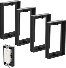 4pcs 1/2 Inch Single Gang Outlet Box Extender, Electrical Outlet Extender Recept