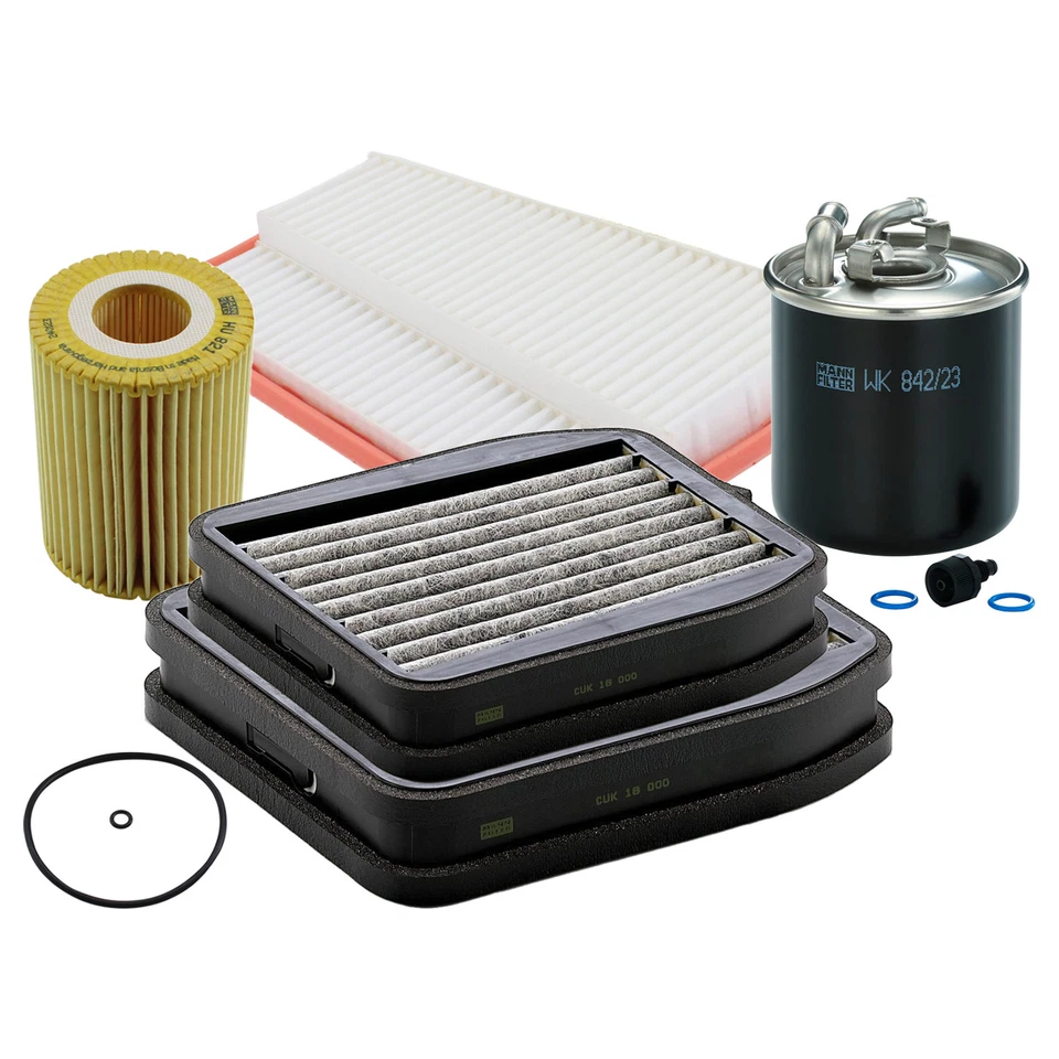 Kit de filtro de aceite de motor de combustible de cabina de aire Mann-Filter para Mercedes-Benz E320 Foto 2 de 2