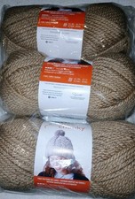 Bernat Softee Chunky Yarn Lot of 3 Skeins SOFT TAUPE 6 Super Bulky
