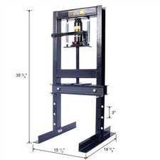 Hydraulic 6 Ton H-frame Garage Floor Adjustable Steel Shop Press With Plates