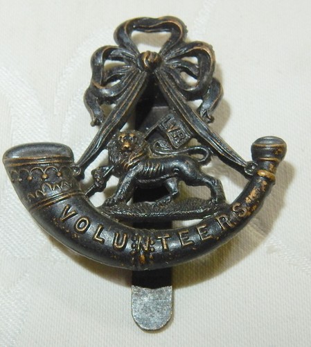 WW1 LVR LONDON VOLUNTEER RIFLES BRITISH MILITARY CAP BADGE WORLD WAR I GENUINE