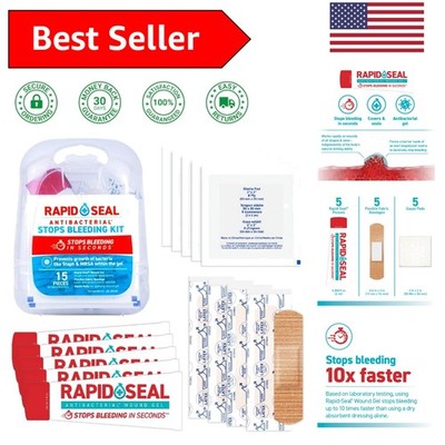 15-Piece Rapid Seal Wound Care Kit for Fast Bleed Control in Emergencies