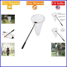 12" Butterfly Net with 24" Depth, Extendable Handle to 59", Foldable, Multicolor